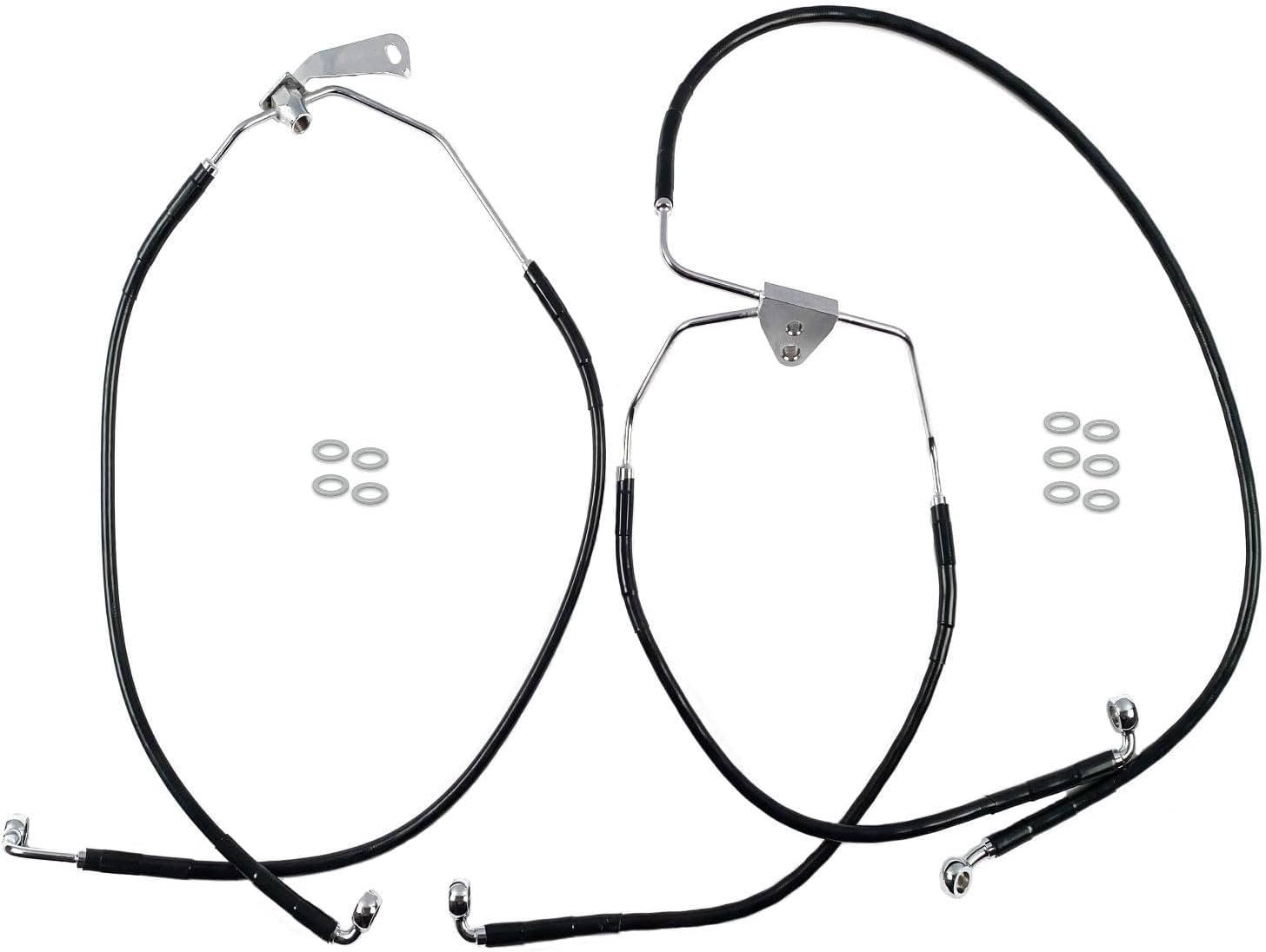 ABS Brakes Eliminator Black Vinyl Brake Line Kit for 2008-2013 Harley Touring models