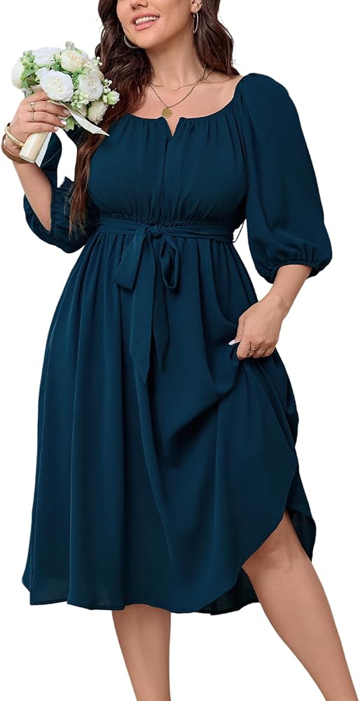 blue plus size a-line dress Chic A-Line Maxi Chiffon Plus Size Bridesmaid Dress COCOMELODY CB0775, Soft Blush