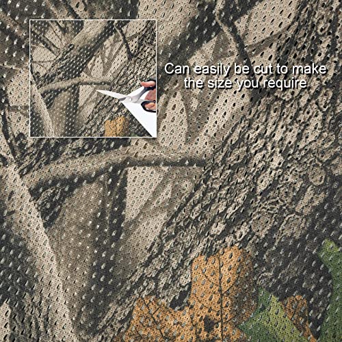 Loogu Camo Netting, Duck Blinds Cover, Quiet Mesh Net, Camouflage Netting Cover Army Military 59" W Mesh Fabric Cloth Material For Hunting Blind #TOP1