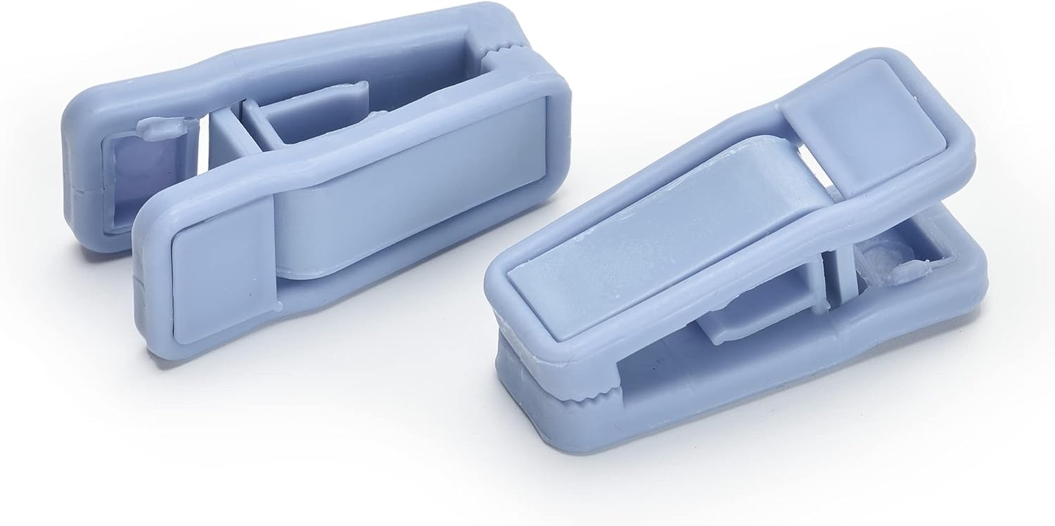 Velvet Baby Hangers with 10x Clips and 8X Dividers (30 Pack) | 11” Ultra-Slim Baby Clothes Hangers | Non-Slip Felt | Space-Saving Nursery & Infant Closet Organizer | Blue - Image 7