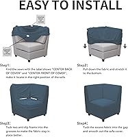 Vista 383 de Easy-Going - Funda elástica para sofá, 1 pieza, protector de muebles, suave, con parte inferior elástica, para niños, tela de jacquard de poliéster