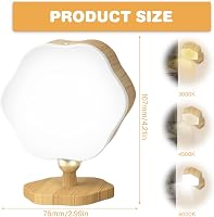 GOMETY LED Fali Lámpa Érintésvezérléses USB Töltős Forgó 3 Színmód Dimmer 2