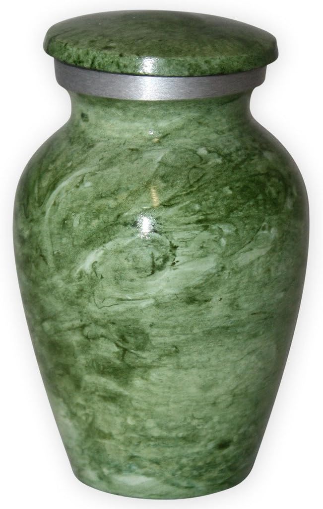 Apollonia Green Keepsake Urn for Ashes - Small Size - NOT Intended for Full Cremation Ash Quantity