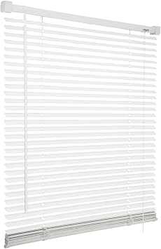 PVC Venetian Blind Blinds Easy Fit Curtains Trimmable Fittings Windows Treatment Shutters Twist Open Close White, 120x150