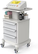 Mobile Ultrasound Cart with Wheels, Medical Cart with 3 Drawers Ultrasound Imaging Scanner Vehicle Rolling Utility for Hospital Office Bedroom Medical Clinic Beauty Salon