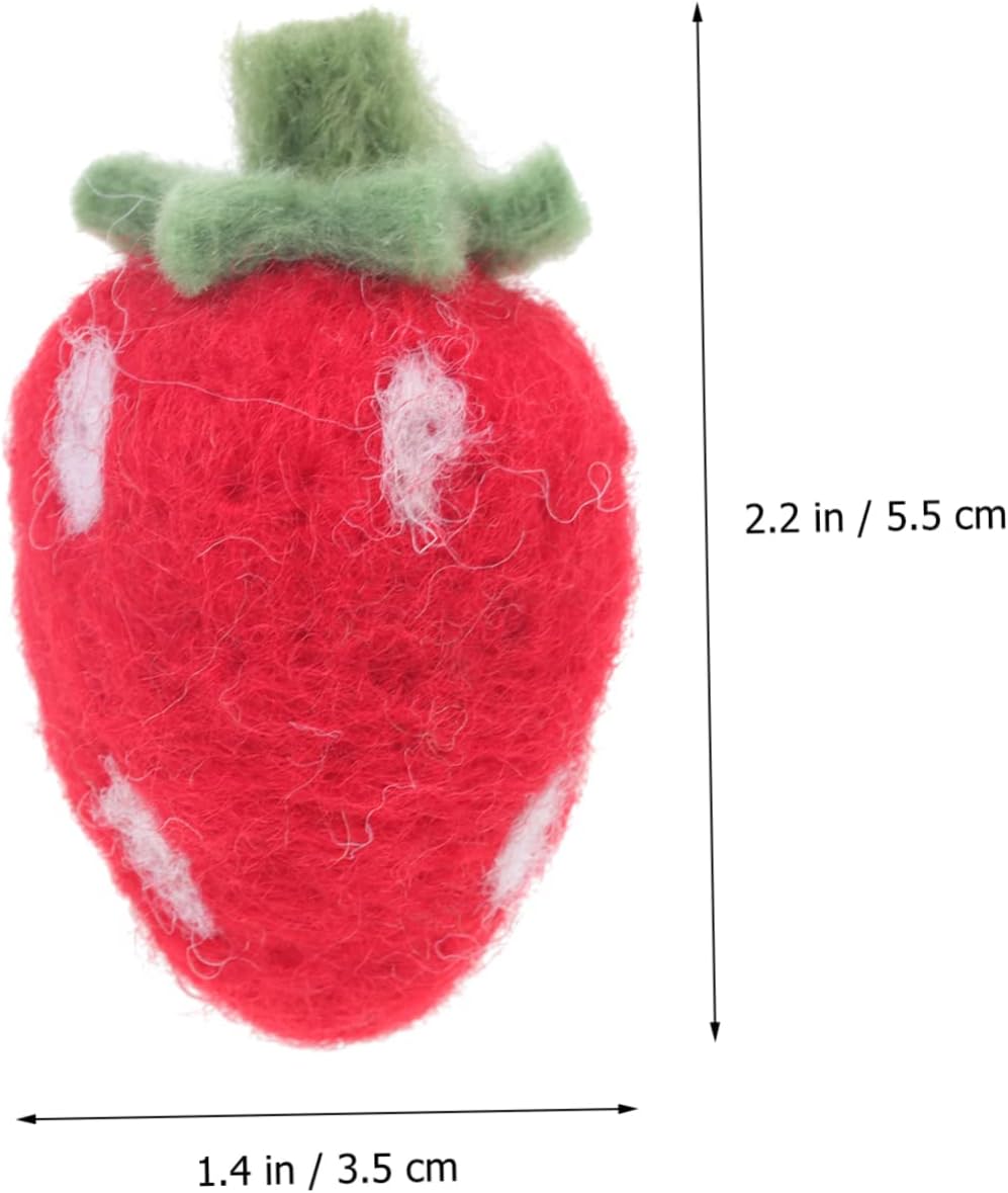 Lurrose 10pcs Felt Strawberry Crafts Kit DIY Accessories for Hair Ornaments Home Decor and Jewelry Lightweight and Durable Present for Festivals and Creative Projects