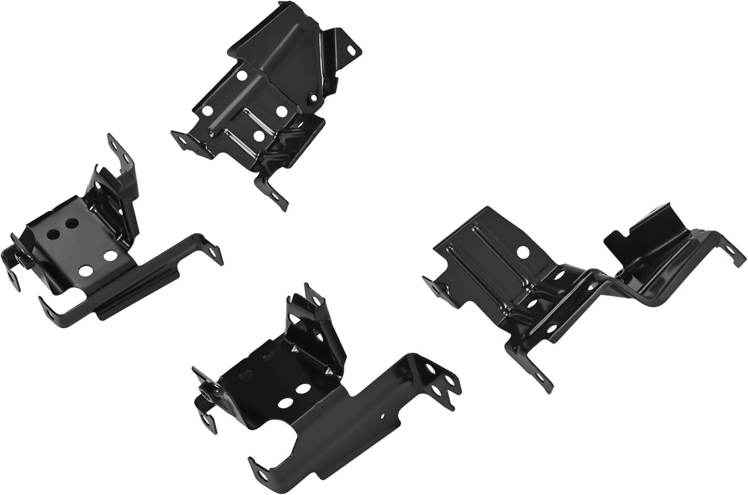 HECASA 4PC Front Bumper Bracket Compatible with 2011-2014 GMC Sierra 2500 3500 HD Bumper Mounting Inner Outer Bracket Replacement for GM1063103 GM1062102 GM1062103 GM1063102