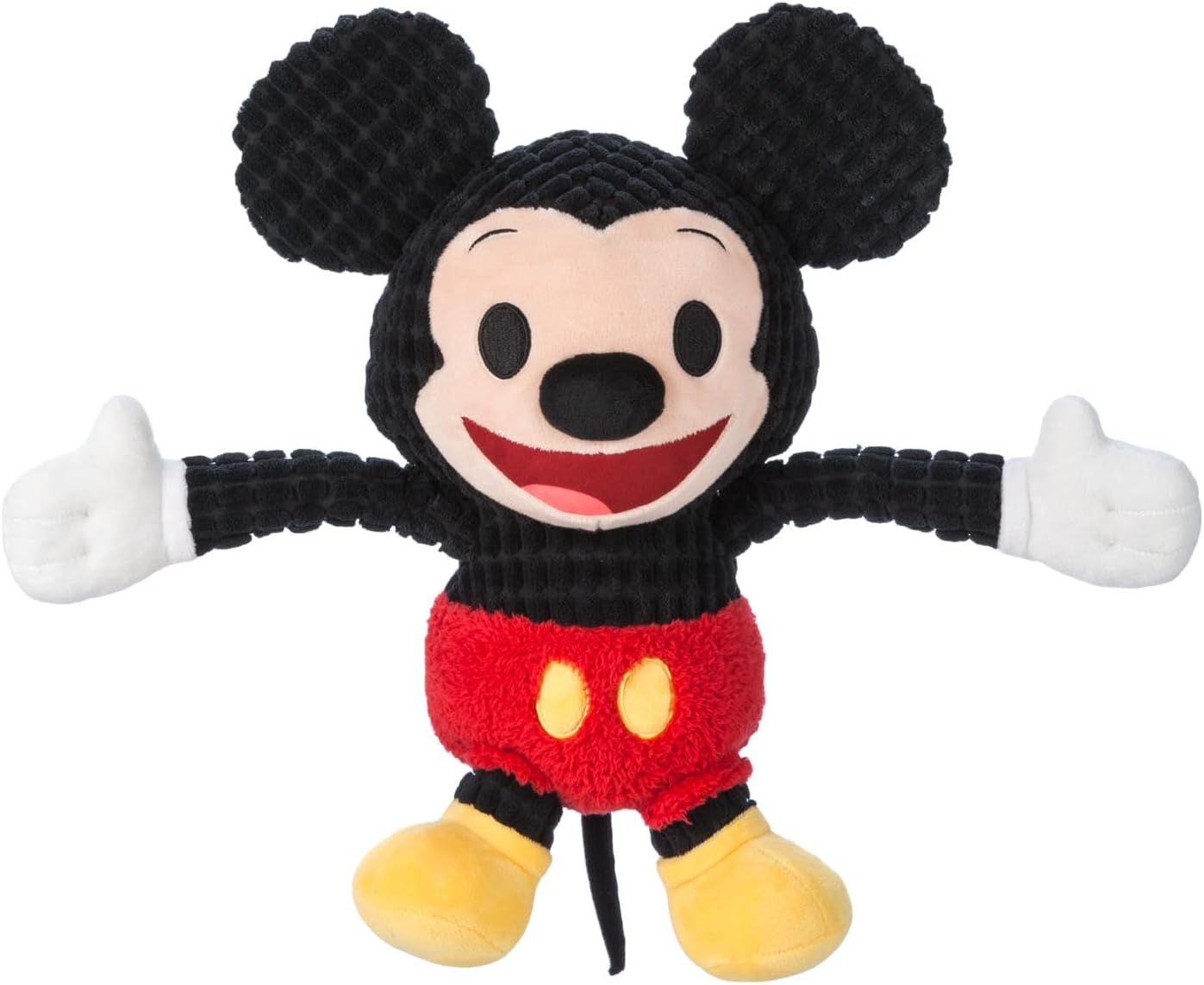 Disney Store Blissful Buddies Fidget Plush - Mickey Mouse Stuffed Animal with Embroidered Details, Pull Arms & Legs - Textured Plush Figure Toys for Kids