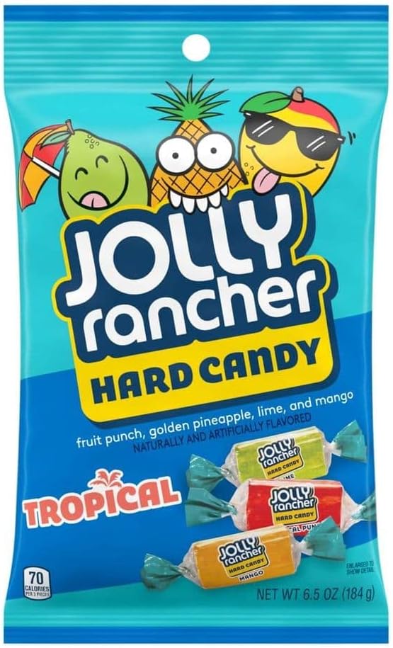 Jolly Rancher Tropical Hard Candy 184g Fruit Punch, Golden