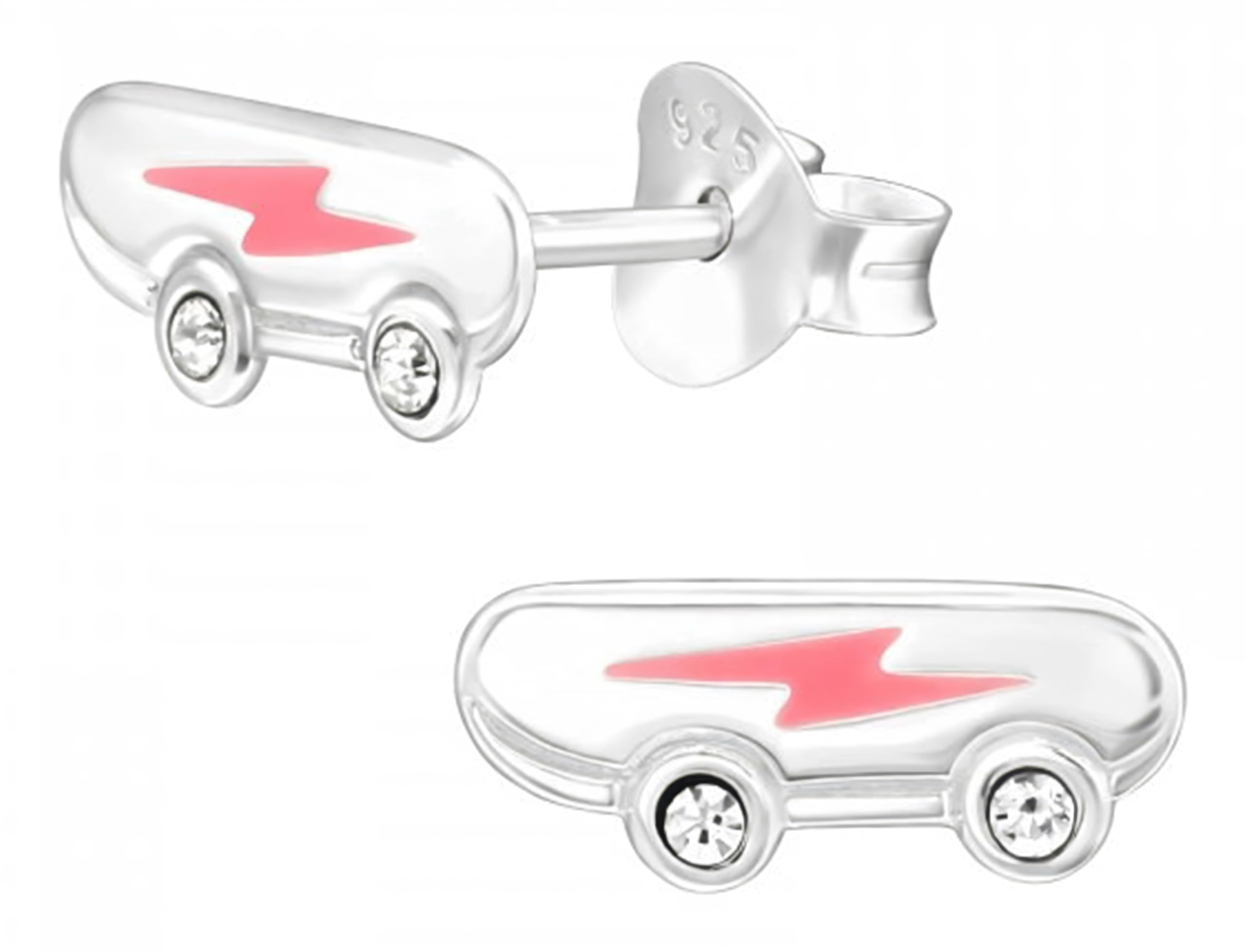 Sport 925 Sterling Silver Stud Earrings, Tiny Dainty Piercing Jewelry