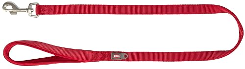 TRIXIE Correa Premium, Doble, M-L, 1.00m/20mm, Rojo, para Perros