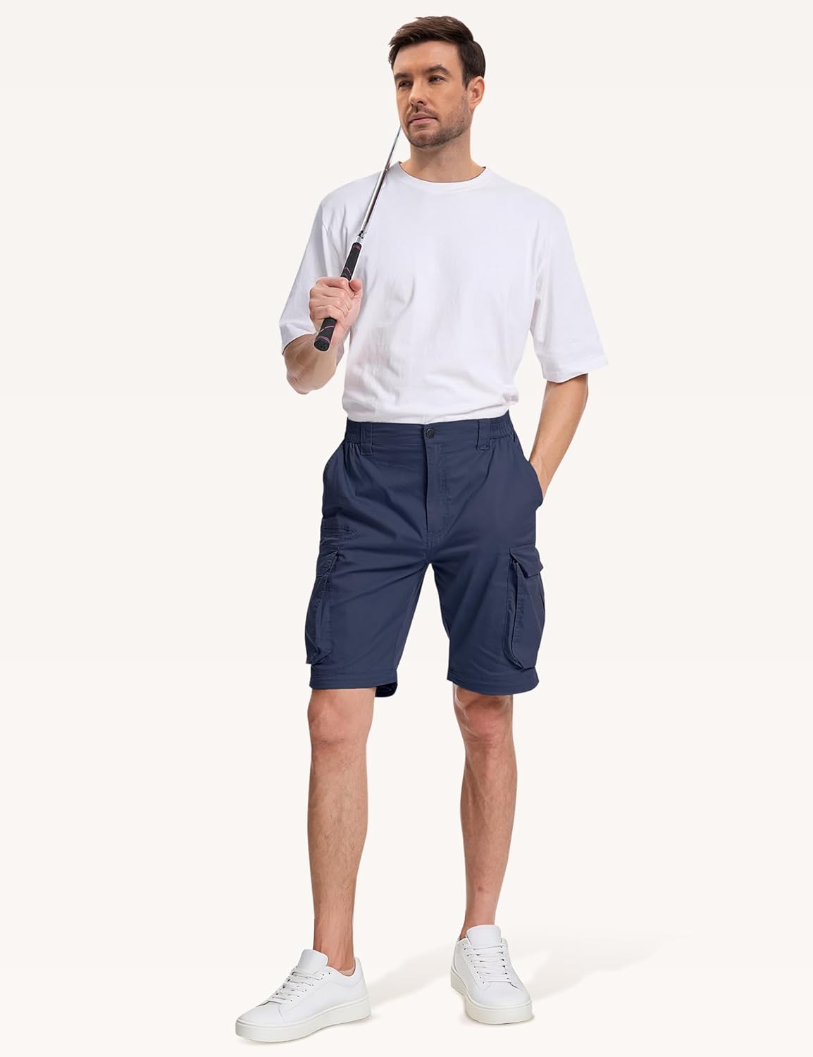 Convertible Mens Hiking Pants - Zip Off Lightweight Quick Dry Cargo Pants for Men 8 Pockets for Camping Travel Fishing