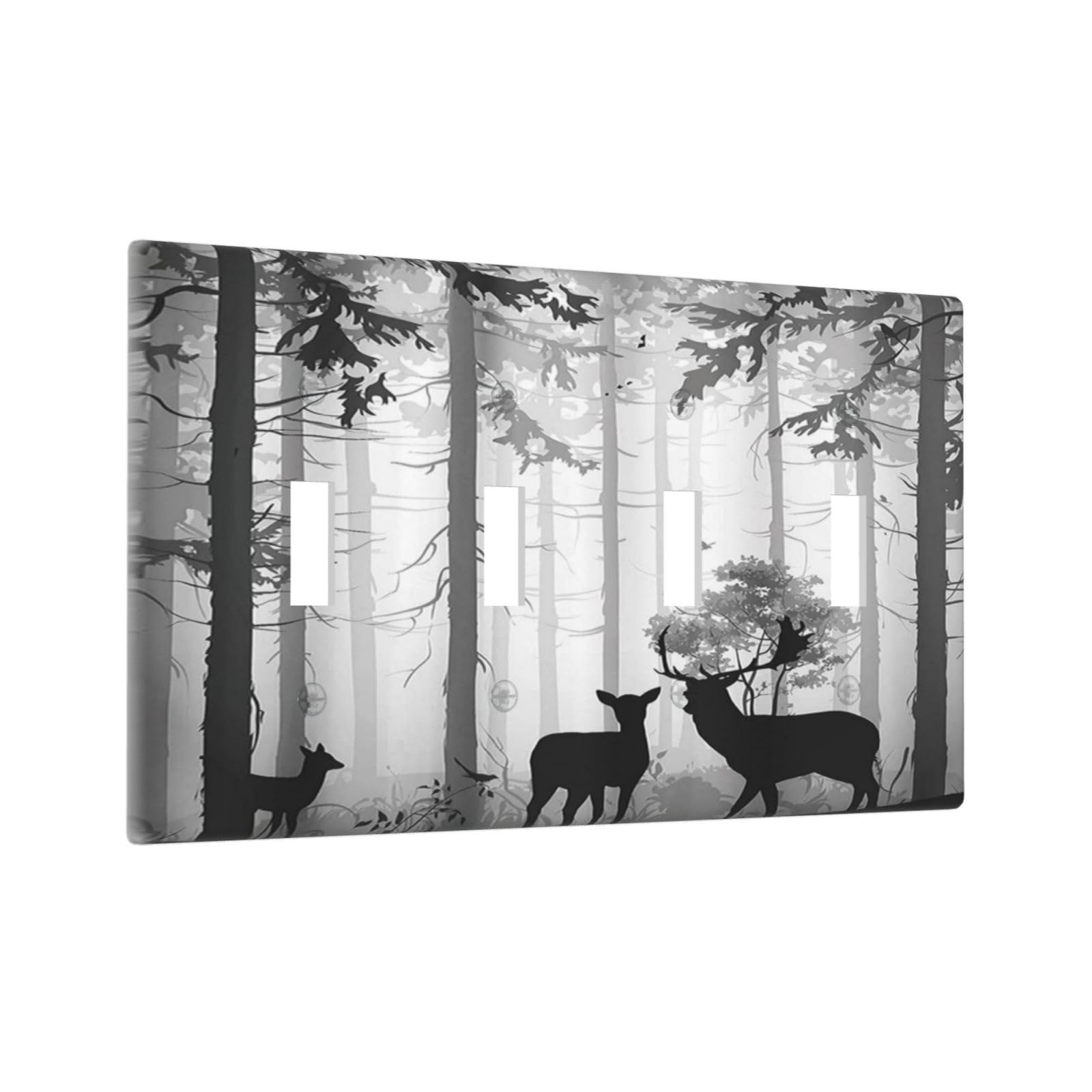 Rustic Deer Wall Plates - Country Style Switch Covers -2 Rustic Deer Wall Plates - Country Style Switch Covers -2