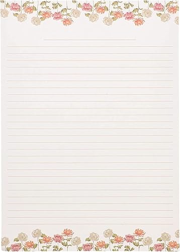 Miniatura 6 de 60 Sheets Vintage Floral Stationary with 30 Envelopes, Letter Writing Paper for Poems, Thank You Notes, Pen Pal, Scrapbook, Calligraphy (6 Designs,