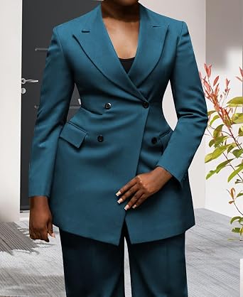 Blazer Sets Women 2 Piece Outfits Dressy Suit Pants Business Office