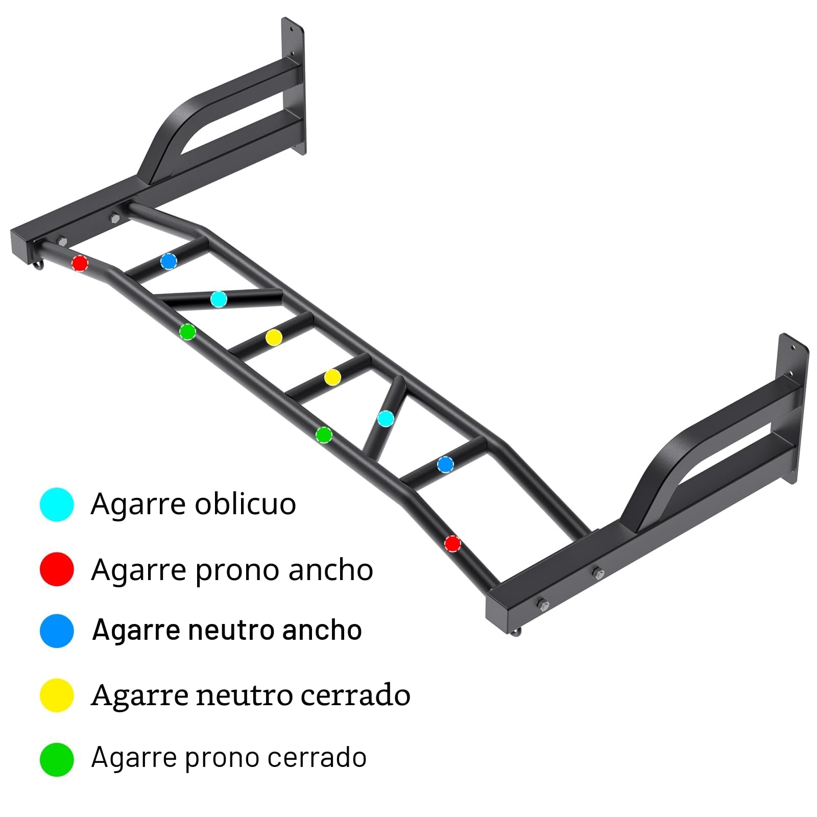 SELEWARE Barra de Pull - up de Gran Resistencia, Montaje en la Pared Barra Multifunción para Chin - up, con Sistema de Polea de Cable para Gimnasio en Casa, Aparatos de Entrenamiento de Lat Pulldown