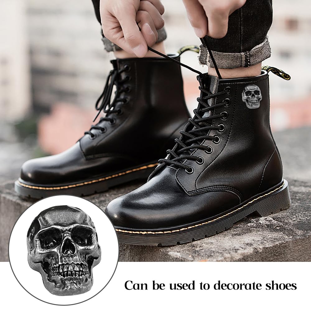 Borchie Teschio con Vite di Fissaggio 12 Pezzi Cranio Tappo Vite Borchie Punk Decorare il Cuoio Fai Da Te Bottone Teschio per Borsa Vestiti Scarpe