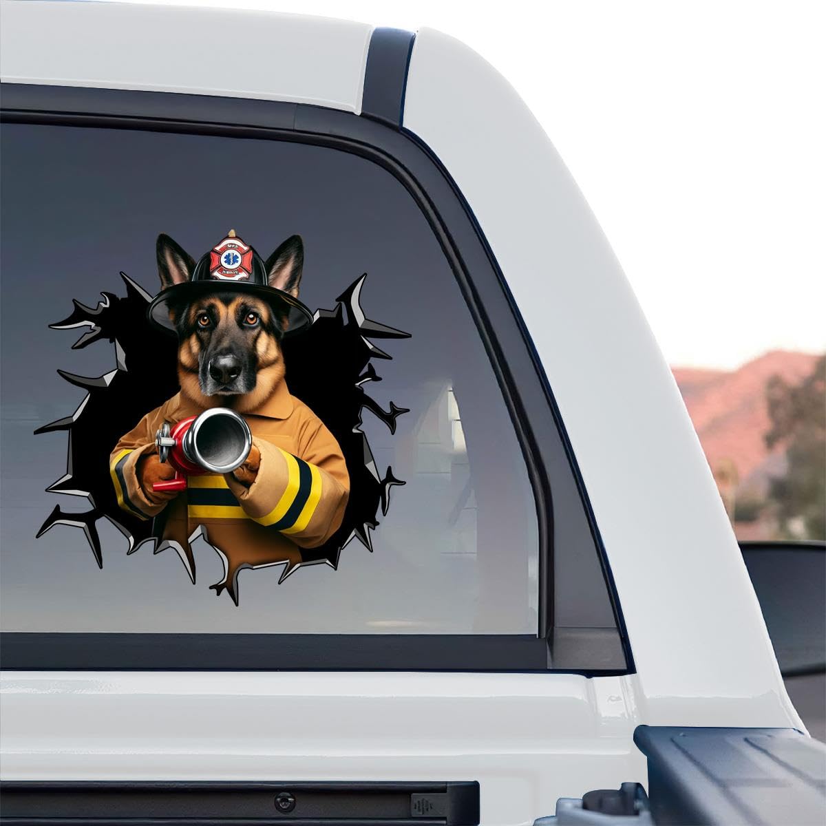 Cute Dog Stickers for Car Window Decals Waterproof Funny Sticker (German Shepherd Car Sticker)