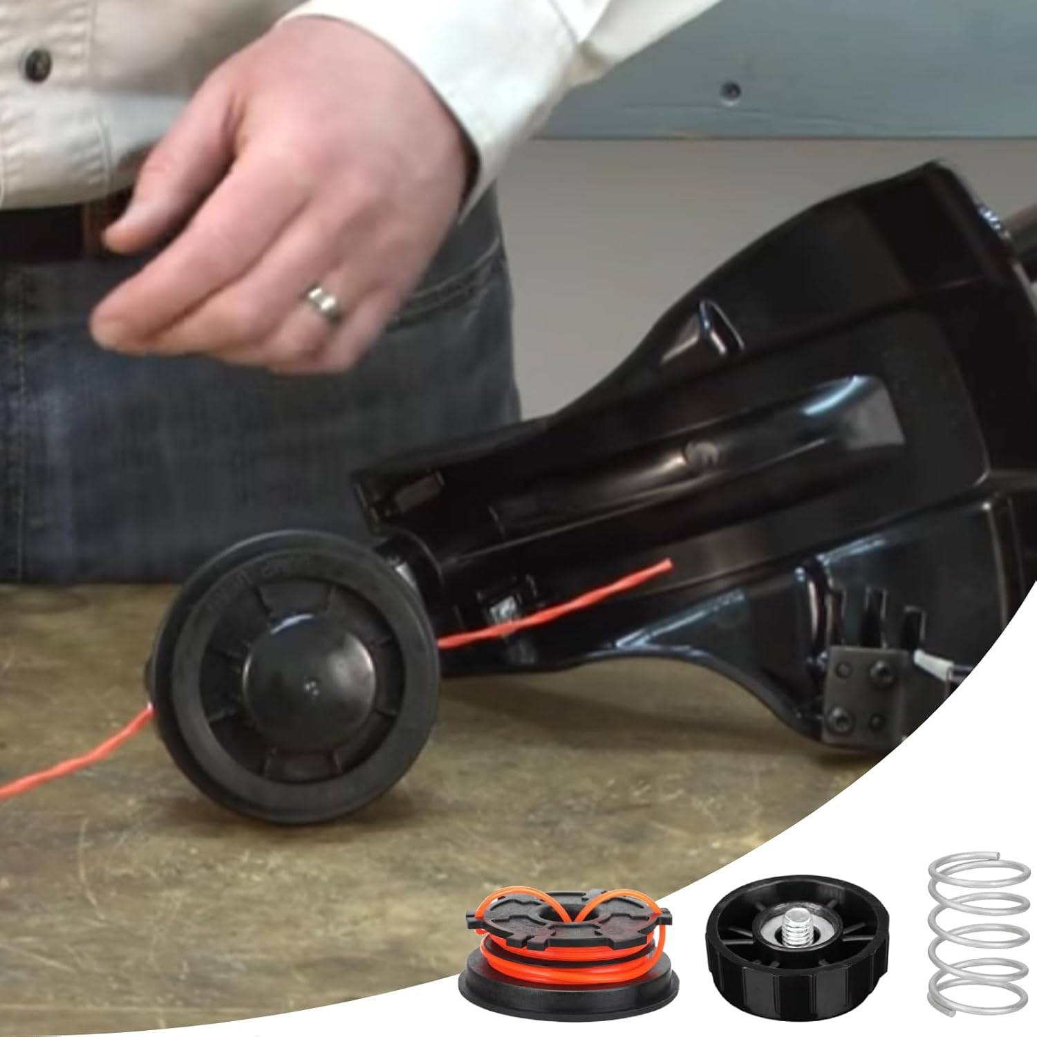 753-1156 Line Assembly 0.095" 18Ft Compatible with MTD MPN 791-180120 753-1223 953-1156 753-1156 753-06707 49U1341L063 Troy-Bilt Remington Trimmer, Replacement Round Line Cartridge (4Pack)