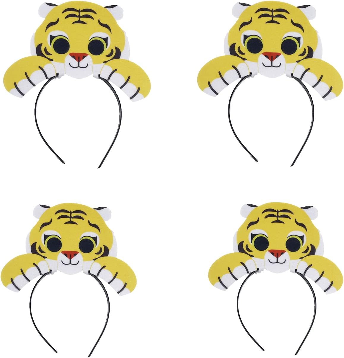 虎 耳カチューシャ 4個入り 22干支 動物小物 かわいい 高品質新品 コスプレ 子供 大人 誕生日 撮影会 かわいい仮装 記念日 フリーサイズ パーティー 家族 学園祭