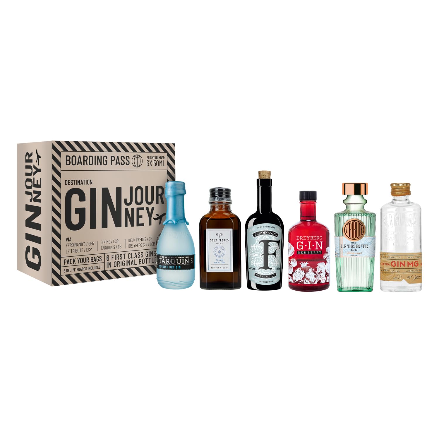 Gin Journey Mini Set 6 x 50ml 42,55% Vol.