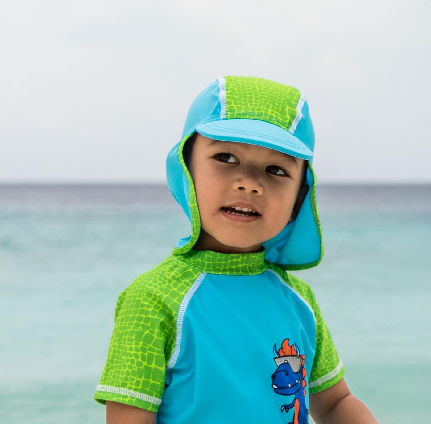Playshoes Unisex Kid's Bademütze Dino Sun Hat