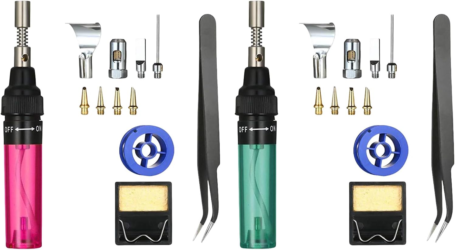 12 Piece Adjustable Temperature Butanes Soldering Iron Pen Torch Kits with Storage Box for Easy Transport Adjustable Temperature Soldering Iron