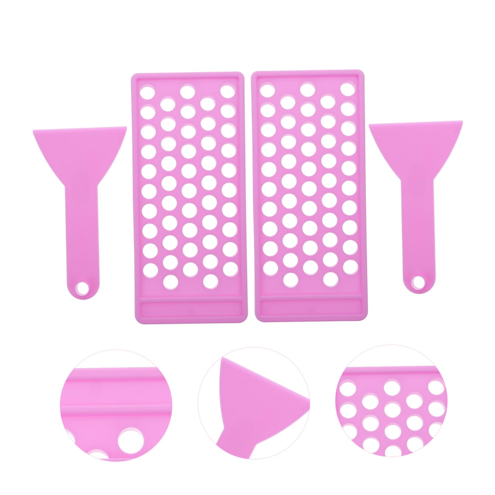 2 Sätze Lippenbalsam Fülltray mit Mulden Flexibler Spatel DIY Lippenpflege Werkzeug Violett Langlebig Einfaches Verteilen für Selbstgemachten Lippenbalsam und Lippenstift