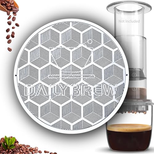 Dailybrew Reusable Stainless Steel Coffee Filter compatible with AeroPress Coffee Maker Standard, Same Flow with Paper Filters While Keeping Richer Flavor & Delicious Coffee-oils