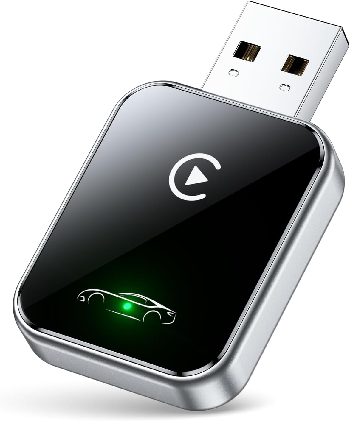 Wireless CarPlay Adapter for iPhone, Convert Wired to Wireless CarPlay Adapter, Mini Size with Extension Cable USB & USB-C/Type-C, Stable Car Control & No Delay Black