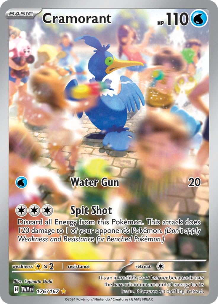 Pokemon – Cramorant 176/167 – Twilight Masquerade – Illustration Rare – Full Art – Alternate