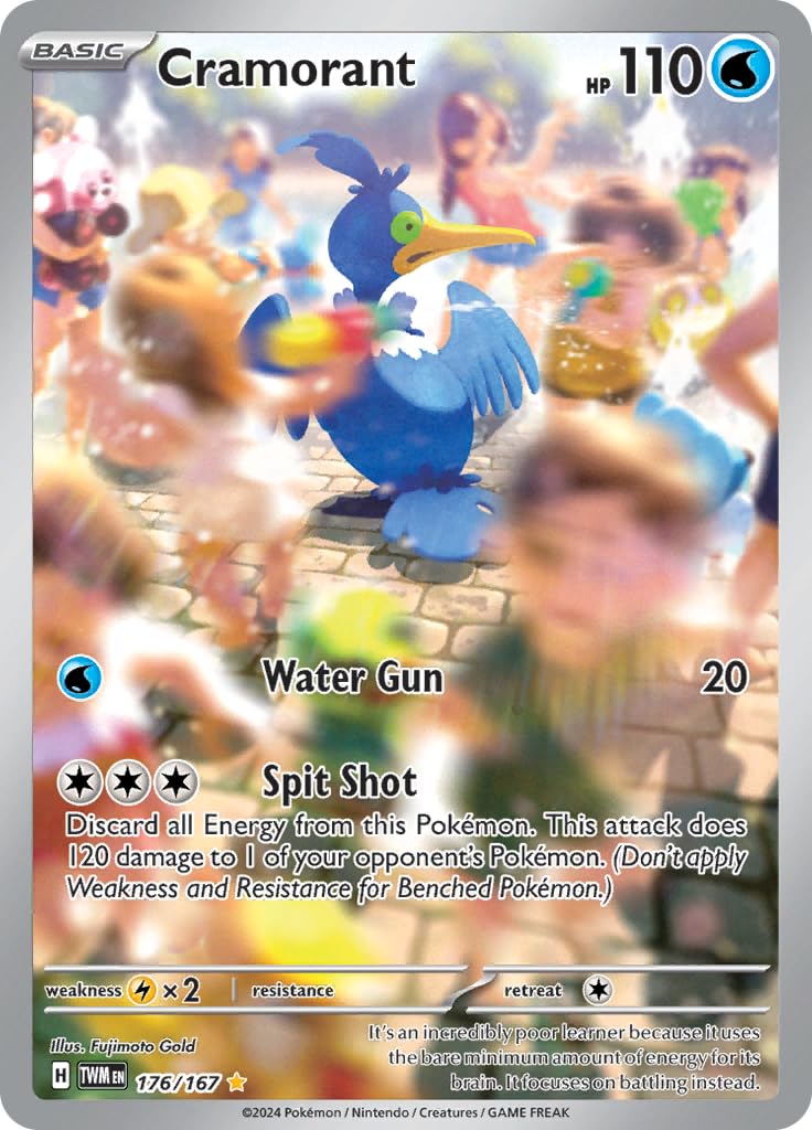 Amazon.com: Pokemon – Cramorant 176/167 – Twilight Masquerade –  Illustration Rare – Full Art – Alternate : Toys & Games