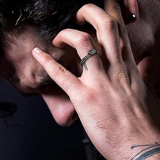 Stainless Steel Silver Snake Circle Rings