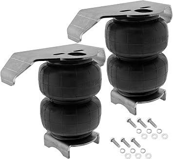 Vixen Air 1/2" NPT Single Air Port Suspension Air Spring/Air Bag with Universal Brackets Dual Pack VXD2500DP/BB
