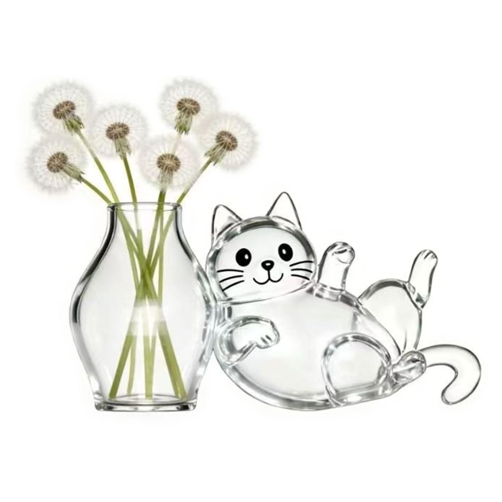 Kalttoy Cats Whiskers Holders Fridge Magnet Vase for Pet Hair Flower Refrigerator Magnet, Pet Memorial Decors Cats Lover Gifts Hair Collector Vase