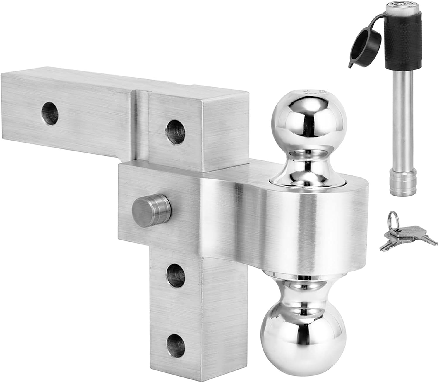 Kweetle Adjustable Trailer Hitch Ball Mount,6Inch Drop