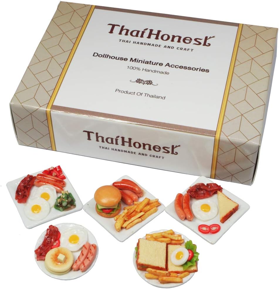 Mixed 5 Assorted Dollhouse Miniature Food,Collectibles
