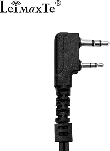 Miniatura 2 de Auriculares de radio bidireccionales compatibles con Baofeng, Kenwood 2 pines Walkie Talkie Auricular de vigilancia con micrófono PTT, tubo acústico