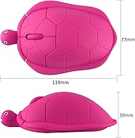 Vista 12 de elec Space Ratón inalámbrico en forma de tortuga, ratón óptico de computadora de 2.4G, 3 botones, 4.7 x 3.0 in (verde menta)