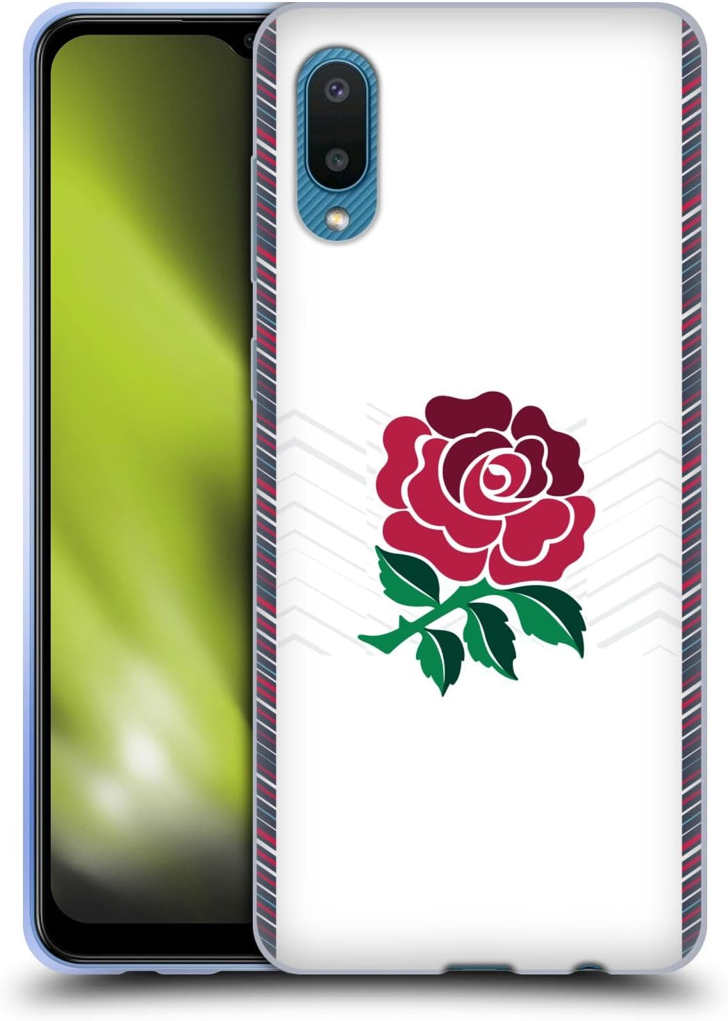Head Case Designs Officially Licensed England Rugby Union Home 2024/25 Crest Kit Gel Case [Military Grade Protection] Compatible With Samsung Galaxy A02/M02 (2021)