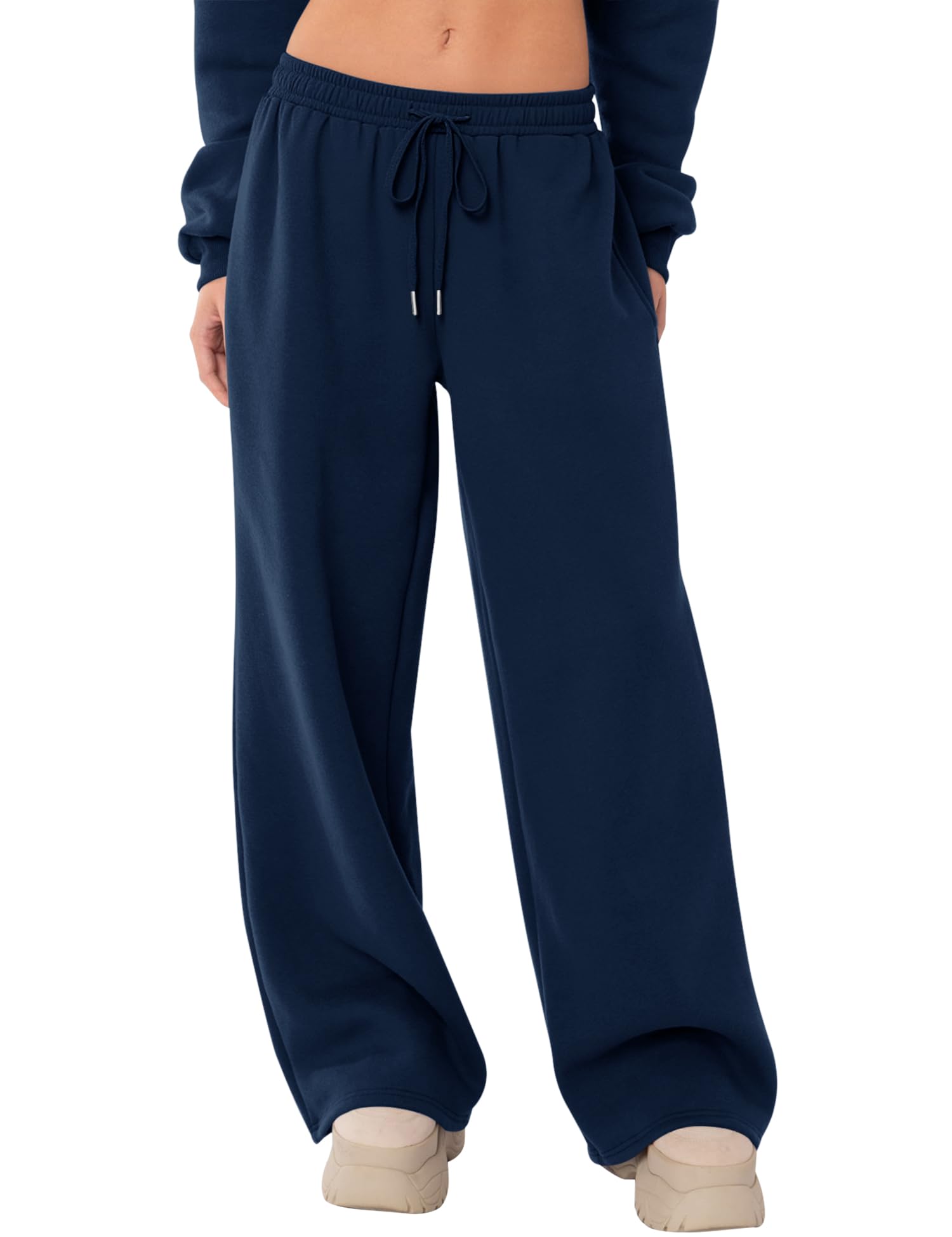 Rapbin Jogginghose Damen Baumwolle Sporthose Weites Bein Freizeithose | Baggy Yogahose Herbst Winter Sweatpants Lang Trainingshose Sweathose