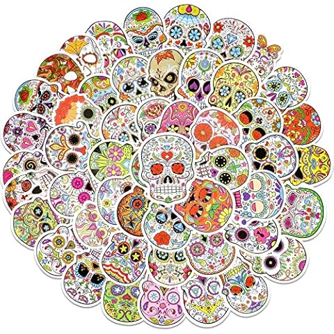 Autocollants Crâne de Sucre Qpout Cover