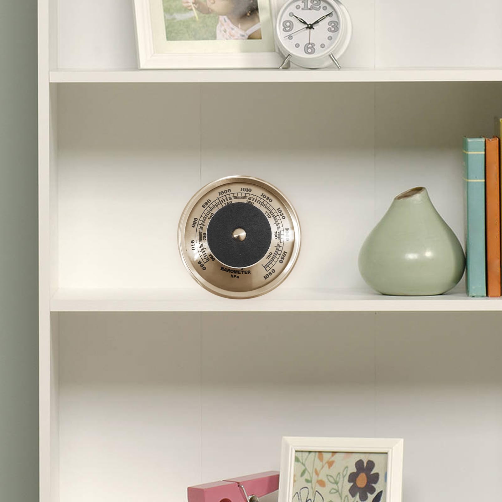 Barometro Da Parete Metallo Termometro Igrometro Barometro 3-in-1 | Metallico | Per Interni/Esterni | Previsioni Meteo Termometro Esterno