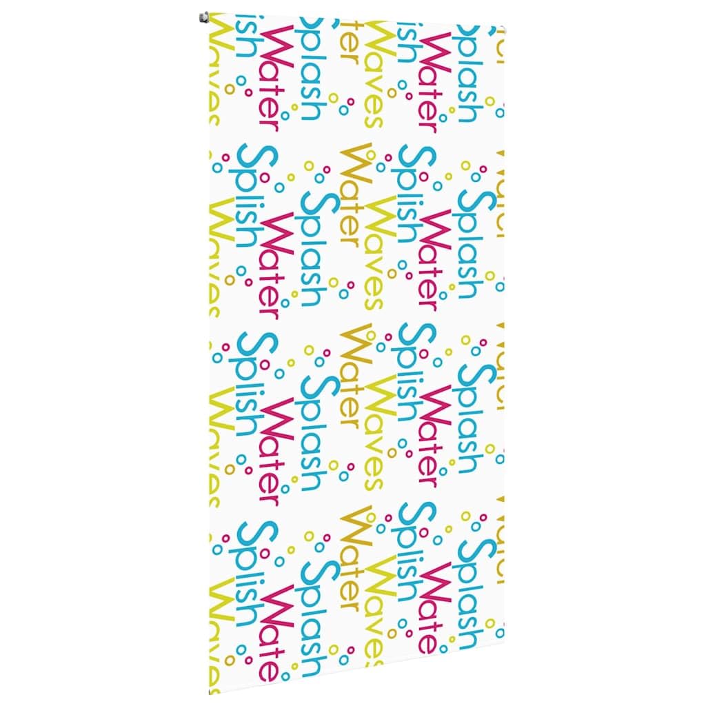 Duschrollo 140x240 cm mit Spritzer-Muster, PEVA Badrollo für Dusche und Badewanne, Stoffbreite 136 cm, Montage ohne Bohren oder Schrauben, Sichtschutz für das Badezimmer