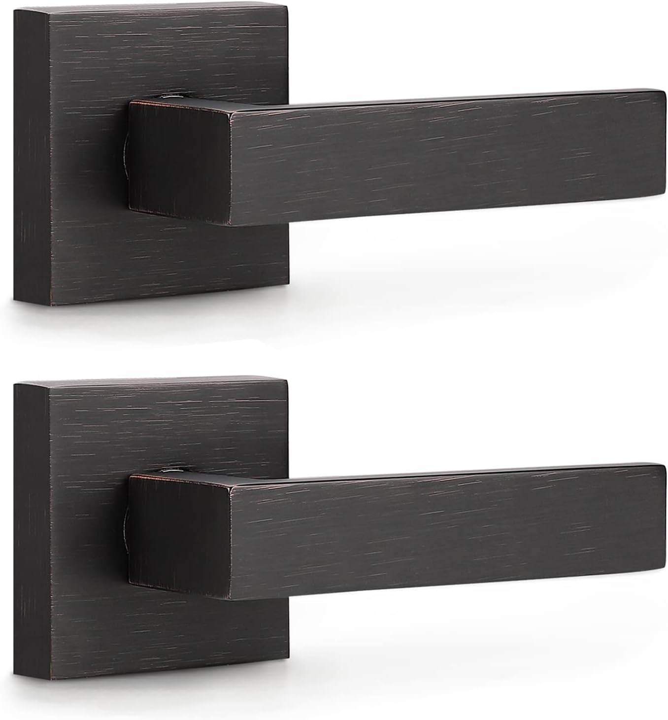 KNOBWELL 2 Pack Heavy Duty Mordern Dummy Door Lever Single Handle for