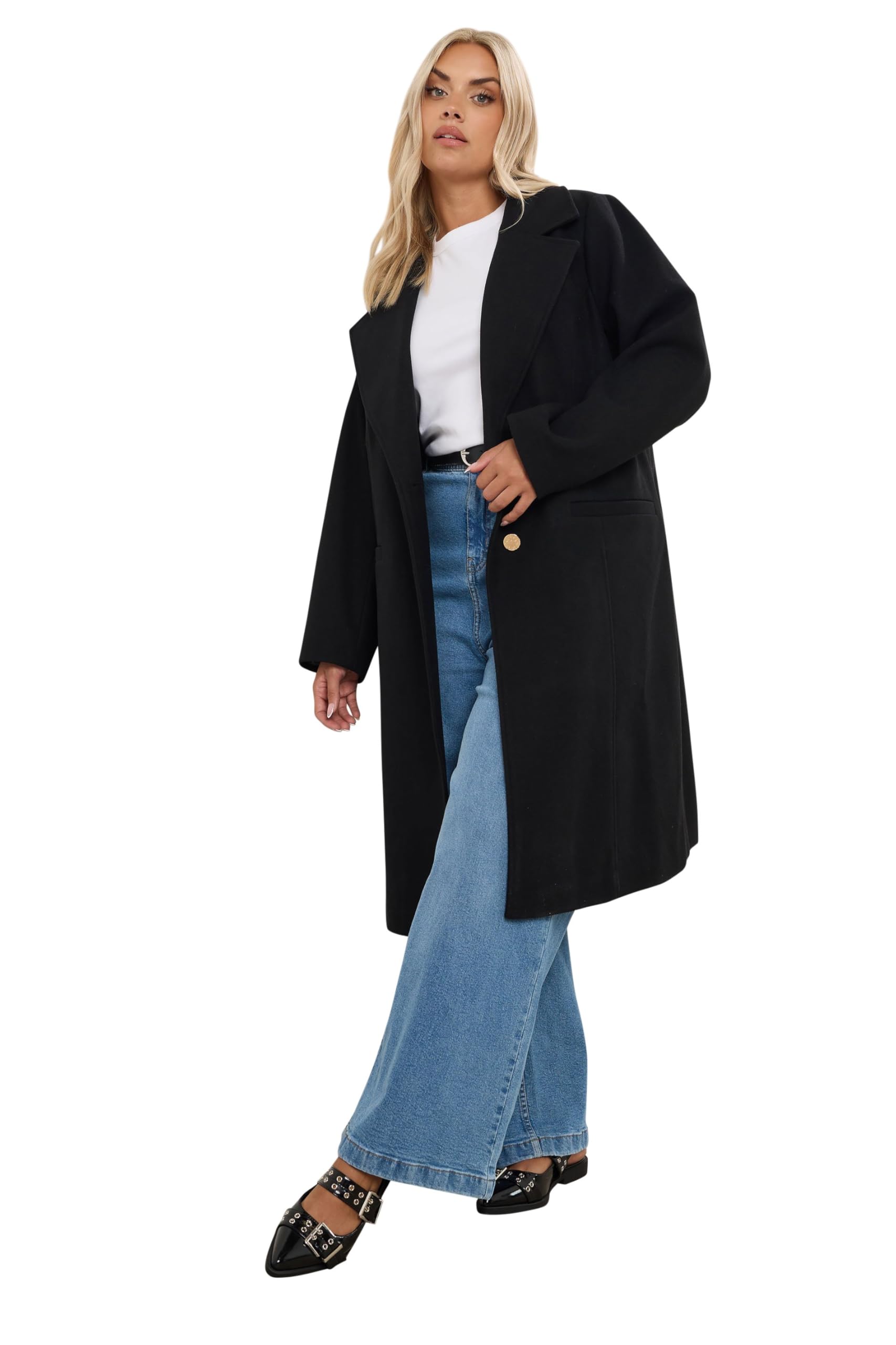 Curve Red Longline Formal Coat - Women's - Plus Size Curve