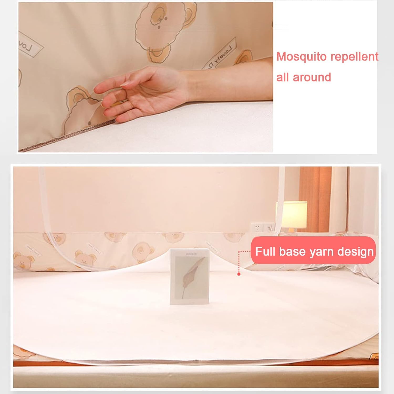 Mosquitera Plegable para Cama, mosquitera emergente, mosquitera portátil de Viaje (1,2 x 2,0 m)