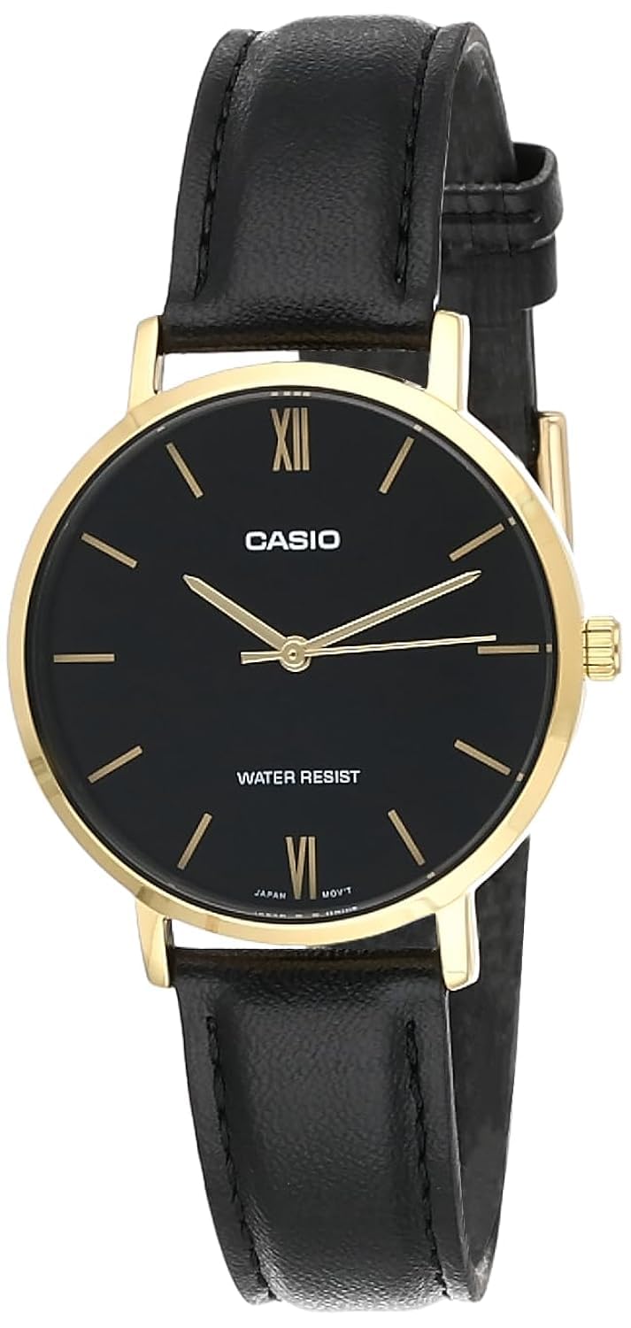 Casio Enticer Analog Black Dial Womens Watch - LTP-VT01GL-1BUDF (A1785) (B08C3GPQMR) Amazon Price History, Amazon Price Tracker
