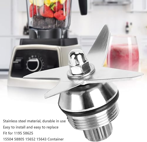 Miniatura 5 de AYNEFY Cuchilla de licuadora, acero inoxidable de 4 cuchillas exprimidora, cuchilla de mezcla, corte, cuchilla, piezas de repuesto para licuadora