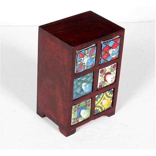 Wooden Chest Mini Storage Organizer 13.75x12x18 cm